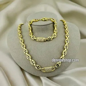 14K FASHION NECKLACE SET  18'' C53