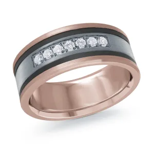 14K Rose Gold Ring from the Tantalum Collection by Malo - MRDTN-040-9PD