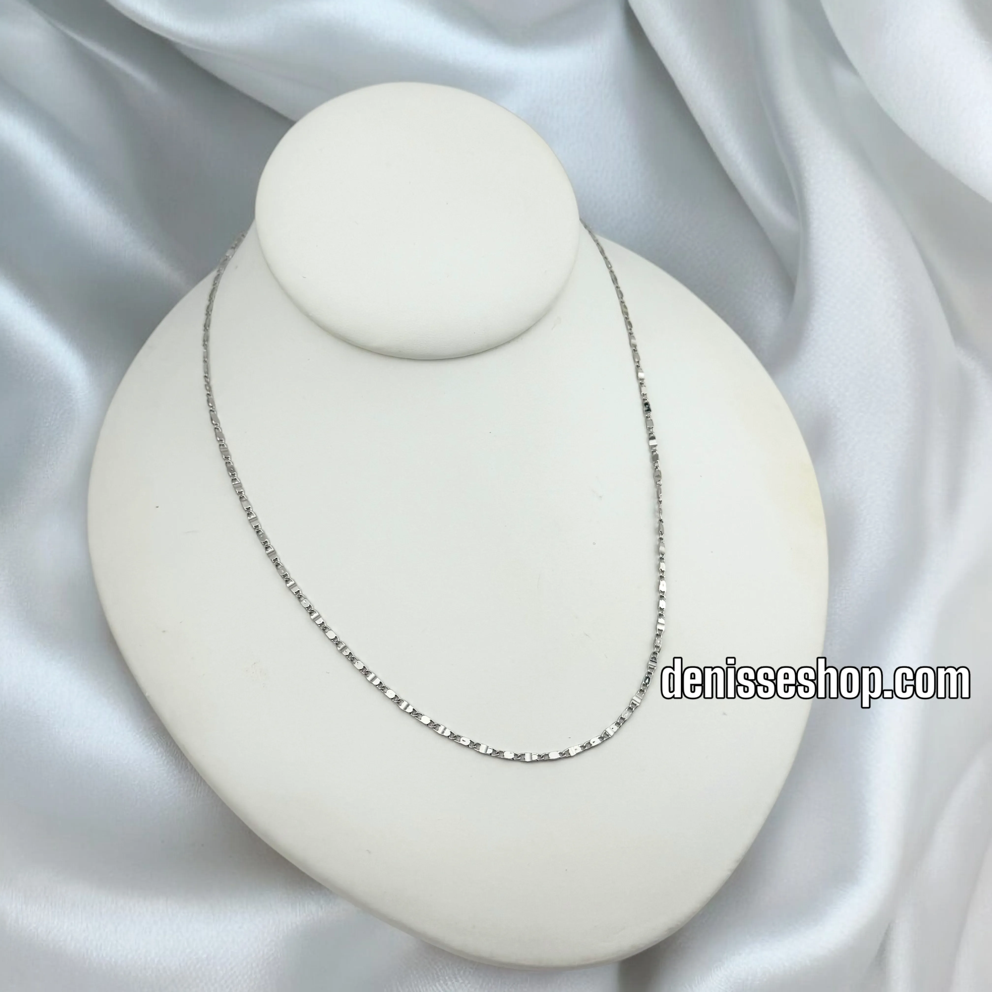 14K SILVER MIRROR DESIGN CHAIN CH055