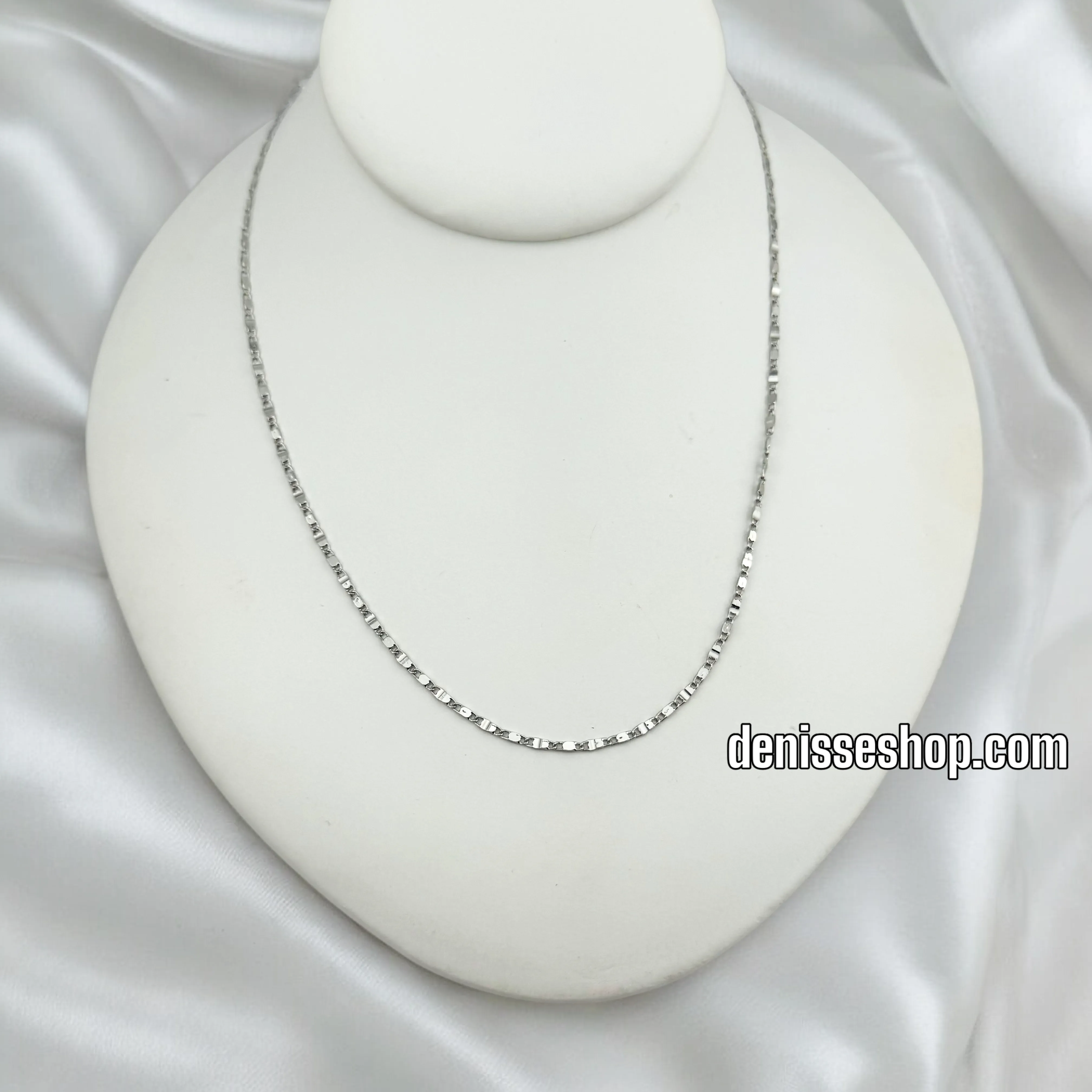 14K SILVER MIRROR DESIGN CHAIN CH055