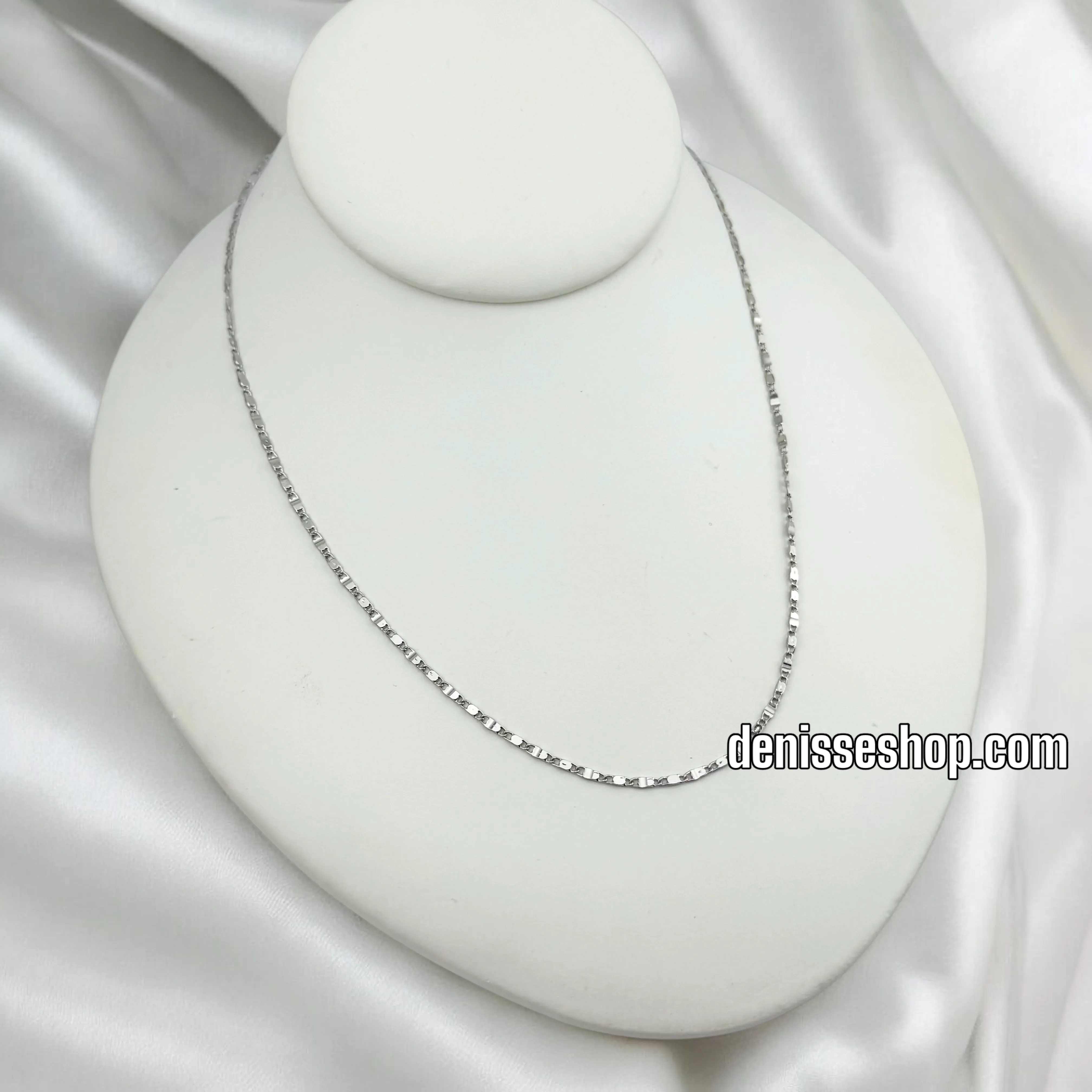 14K SILVER MIRROR DESIGN CHAIN CH055