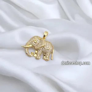 14K WOMEN MEDIUM SIZE ELEPHANT PENDANT P648