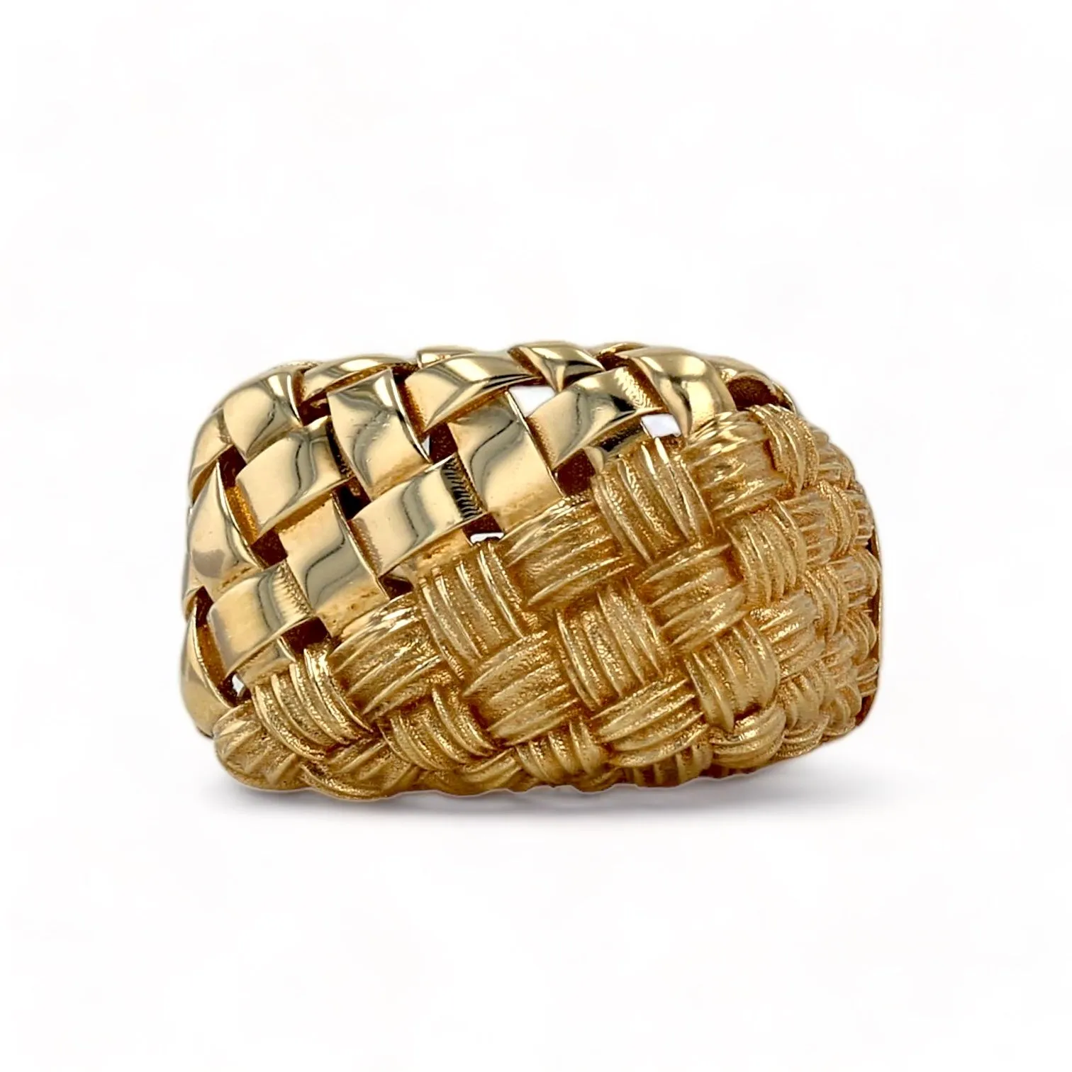 14K Yellow gold Texture ring-2066032