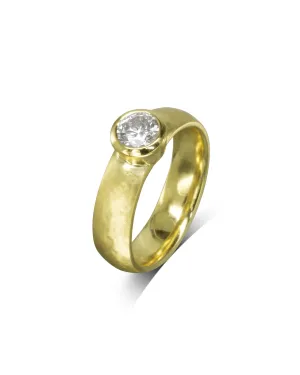 18ct Gold Ring With Brilliant Cut Diamond