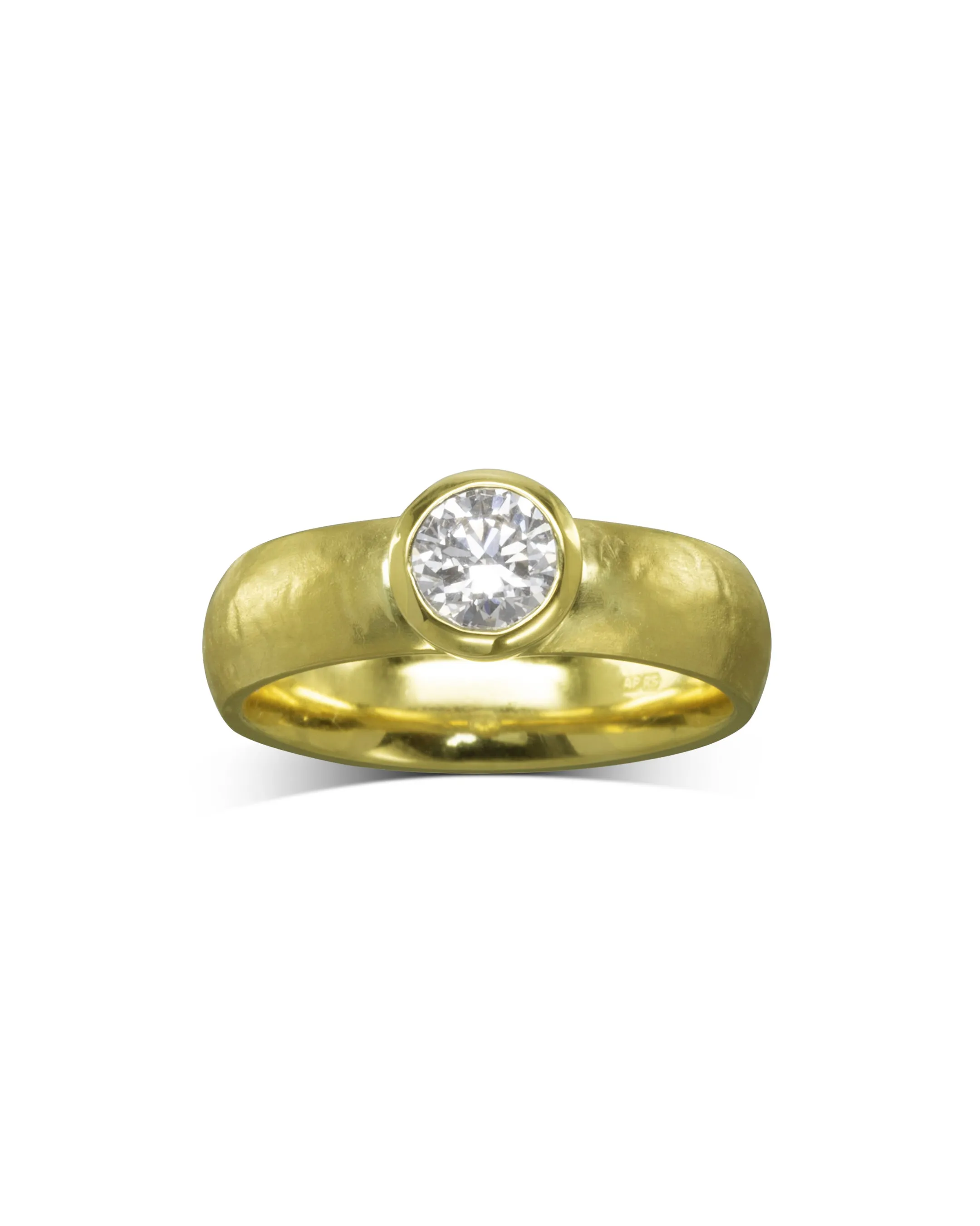 18ct Gold Ring With Brilliant Cut Diamond