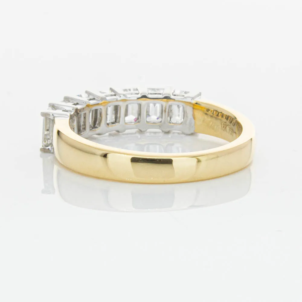 18ct Yellow Gold 1.54ct Emerald Cut Diamond Asra Ring
