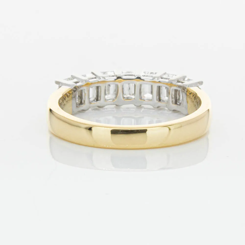 18ct Yellow Gold 1.54ct Emerald Cut Diamond Asra Ring