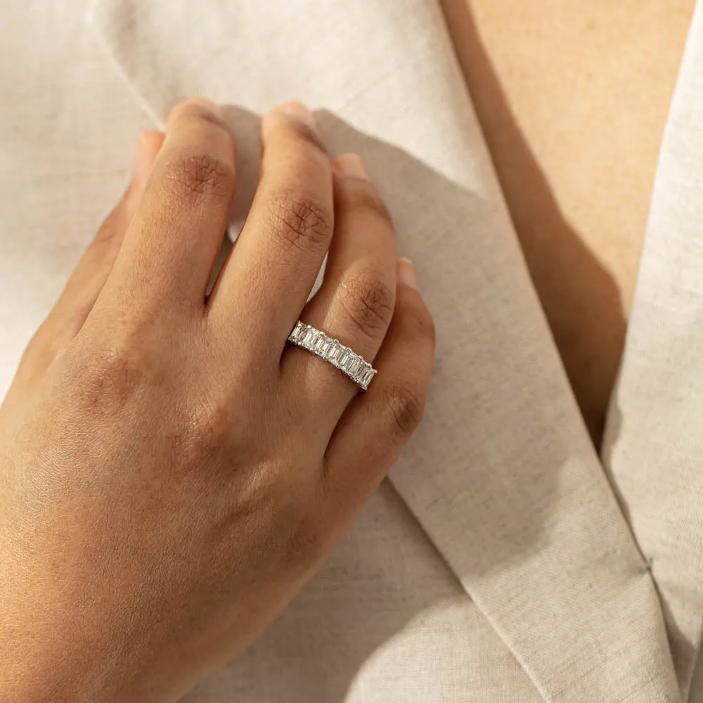 18ct Yellow Gold 1.54ct Emerald Cut Diamond Asra Ring