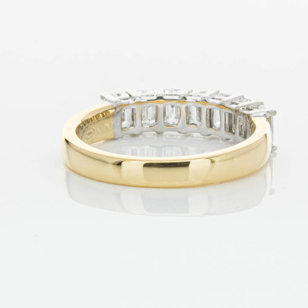 18ct Yellow Gold 1.54ct Emerald Cut Diamond Asra Ring