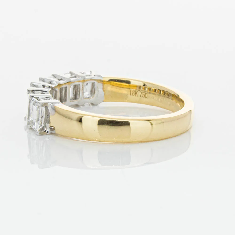 18ct Yellow Gold 1.54ct Emerald Cut Diamond Asra Ring