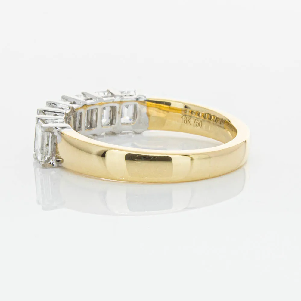 18ct Yellow Gold 1.54ct Emerald Cut Diamond Asra Ring