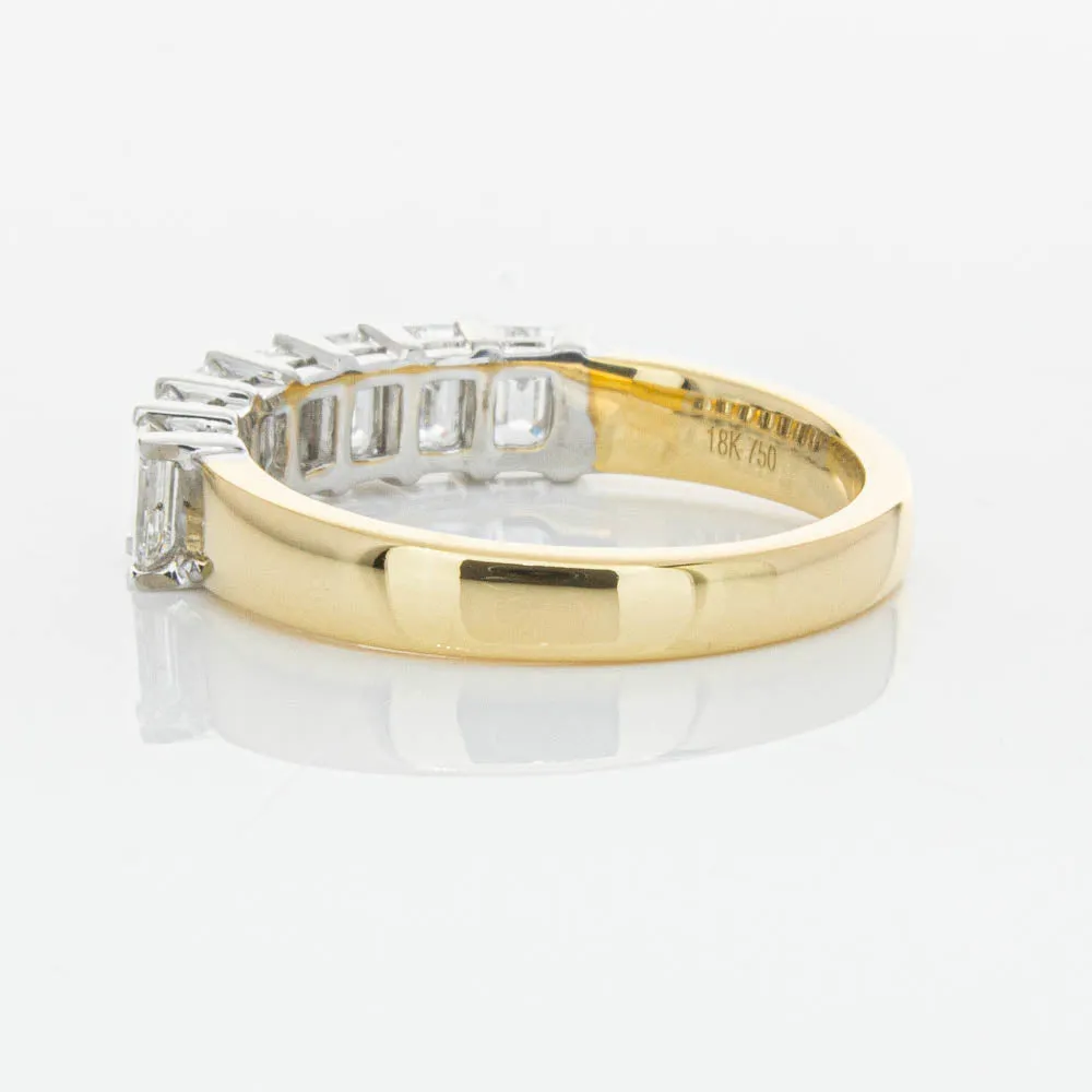 18ct Yellow Gold 1.54ct Emerald Cut Diamond Asra Ring