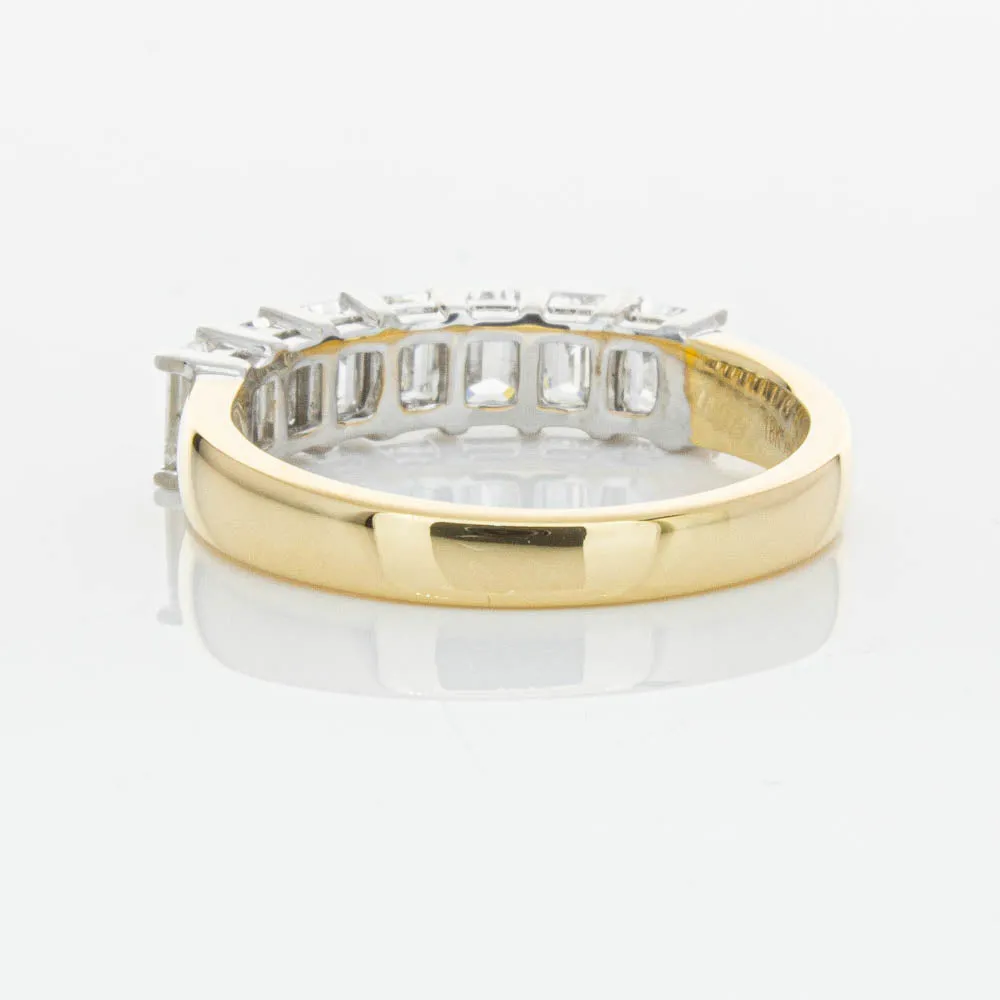 18ct Yellow Gold 1.54ct Emerald Cut Diamond Asra Ring