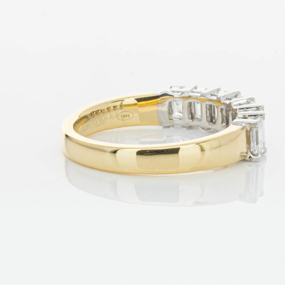 18ct Yellow Gold 1.54ct Emerald Cut Diamond Asra Ring