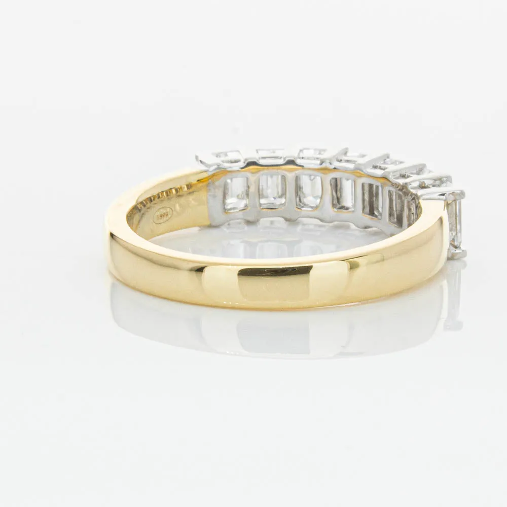 18ct Yellow Gold 1.54ct Emerald Cut Diamond Asra Ring