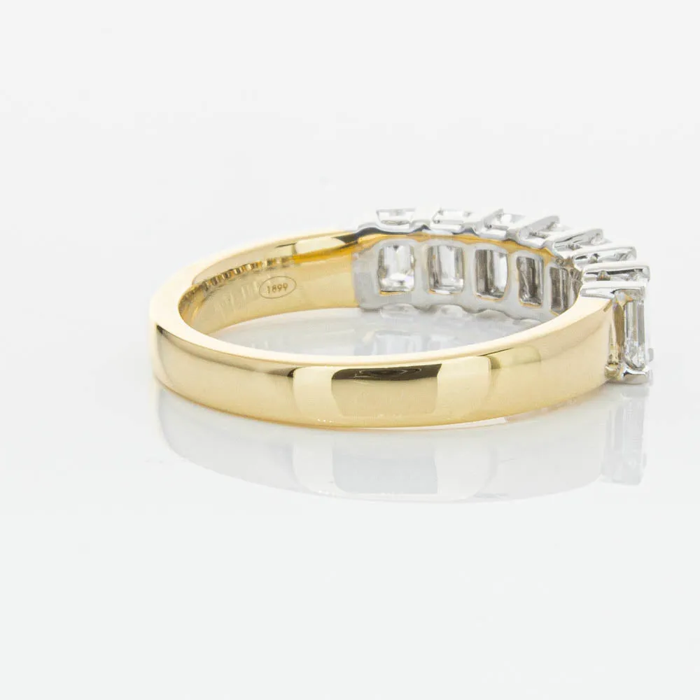 18ct Yellow Gold 1.54ct Emerald Cut Diamond Asra Ring