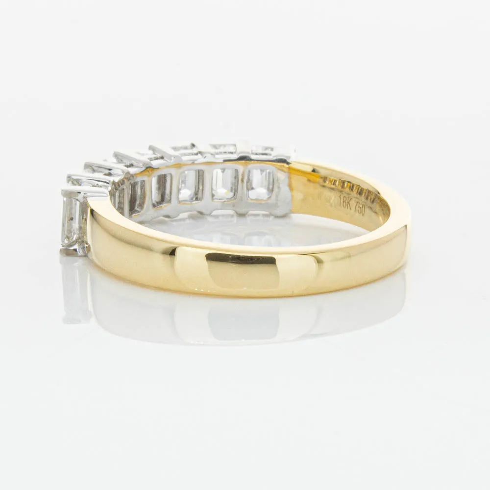 18ct Yellow Gold 1.54ct Emerald Cut Diamond Asra Ring