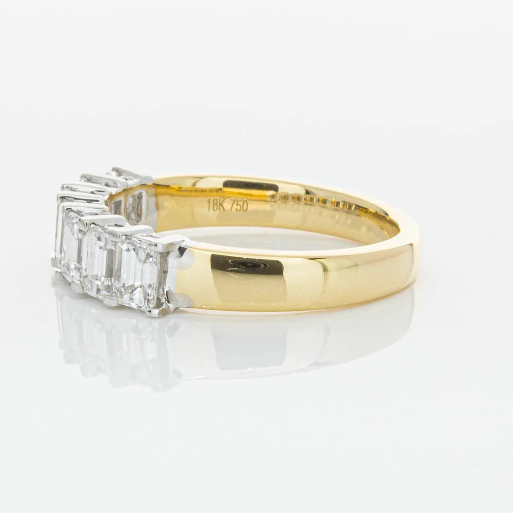 18ct Yellow Gold 1.54ct Emerald Cut Diamond Asra Ring