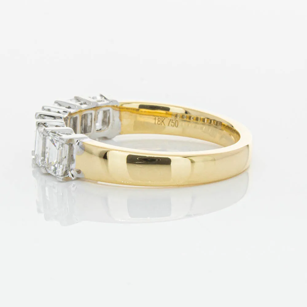 18ct Yellow Gold 1.54ct Emerald Cut Diamond Asra Ring