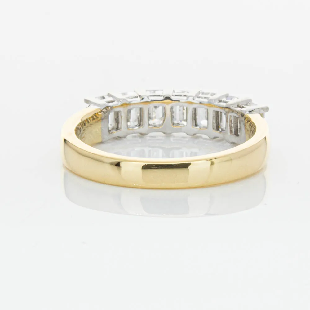 18ct Yellow Gold 1.54ct Emerald Cut Diamond Asra Ring