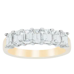 18ct Yellow Gold 1.54ct Emerald Cut Diamond Asra Ring