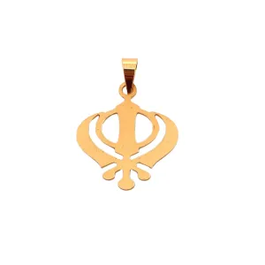 22K Gold Elegant  Khanda Pendant