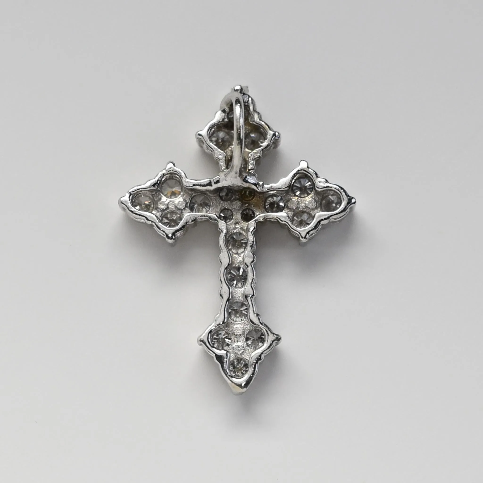 2cttw Diamond Cross 14K White Gold Pendant