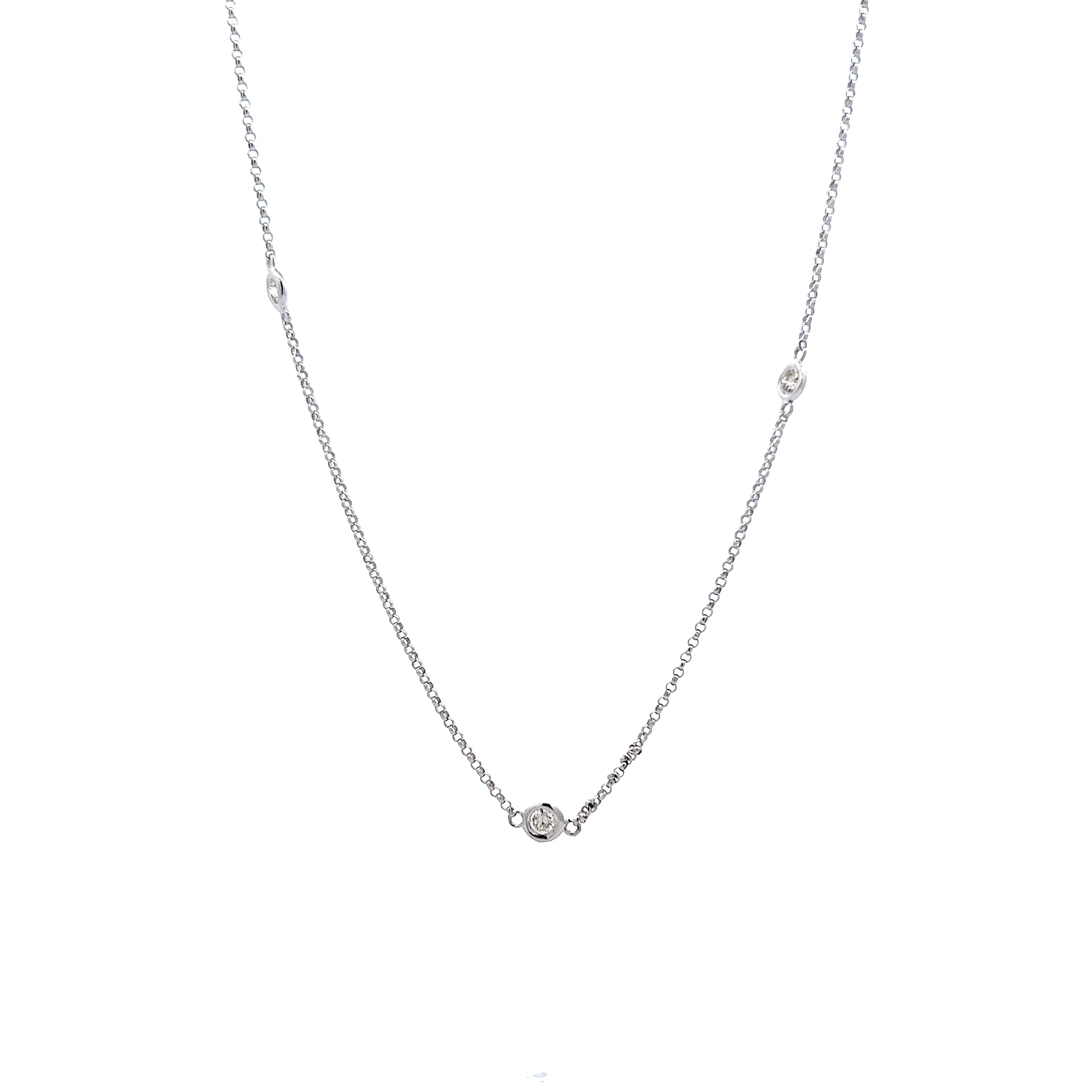 .43 Diamonds By The Yard Necklace in 18k White Gold