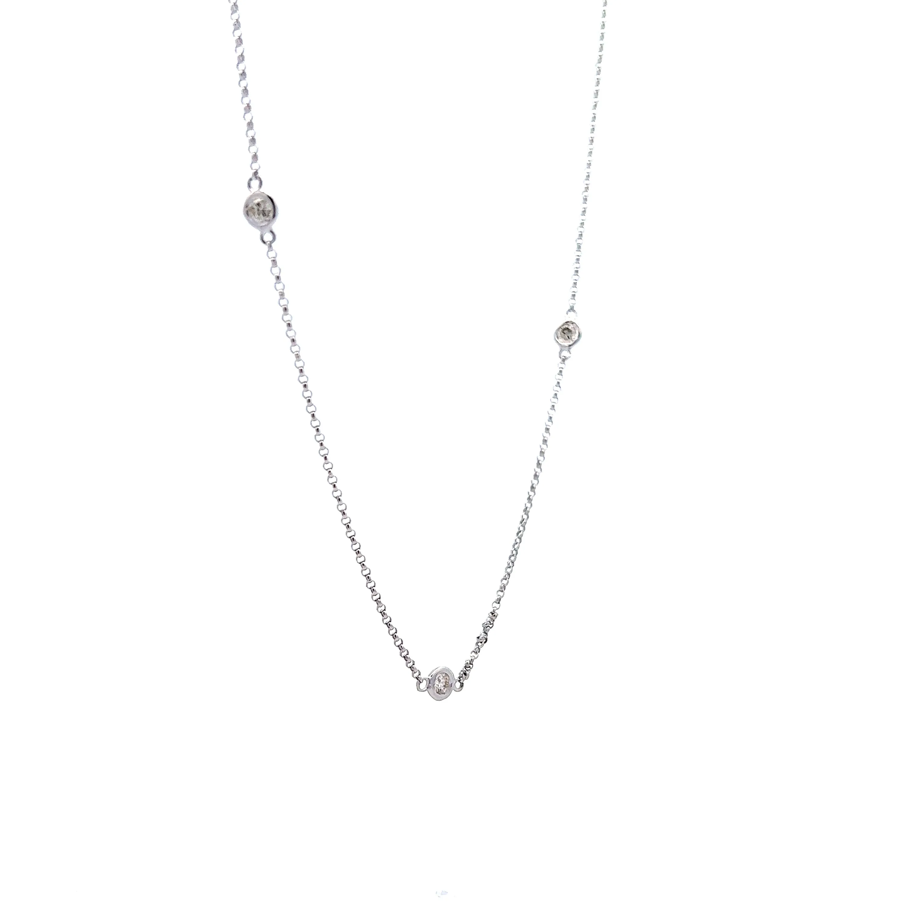 .43 Diamonds By The Yard Necklace in 18k White Gold