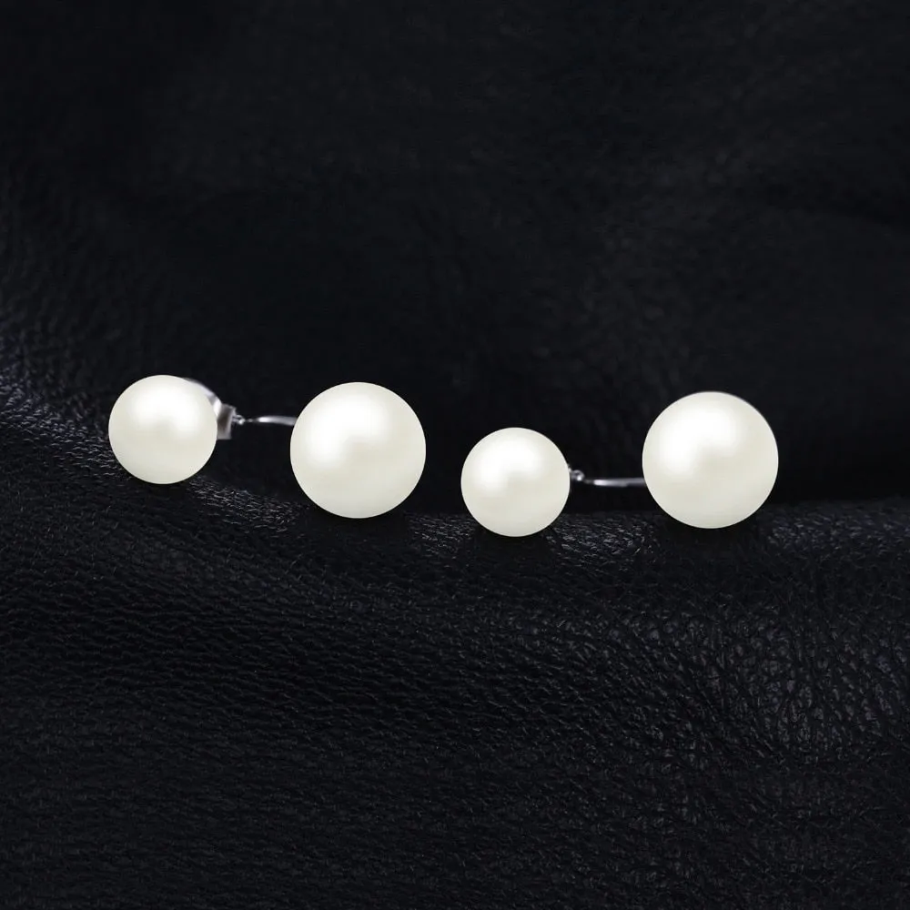 6-8mm Freshwater Pearl Jacket Earrings 925 Sterling Silver