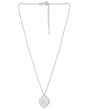 925 Sterling Silver Rhodium Plated And Alphabet Pendant With Chain For Women