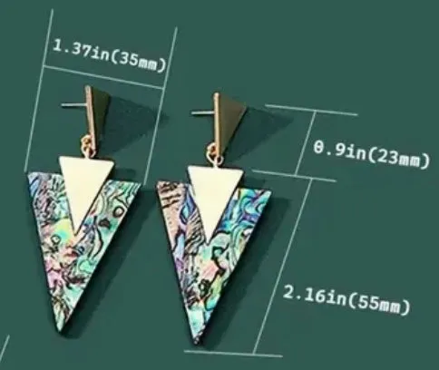 Abalone Shell  Dangle Earrings