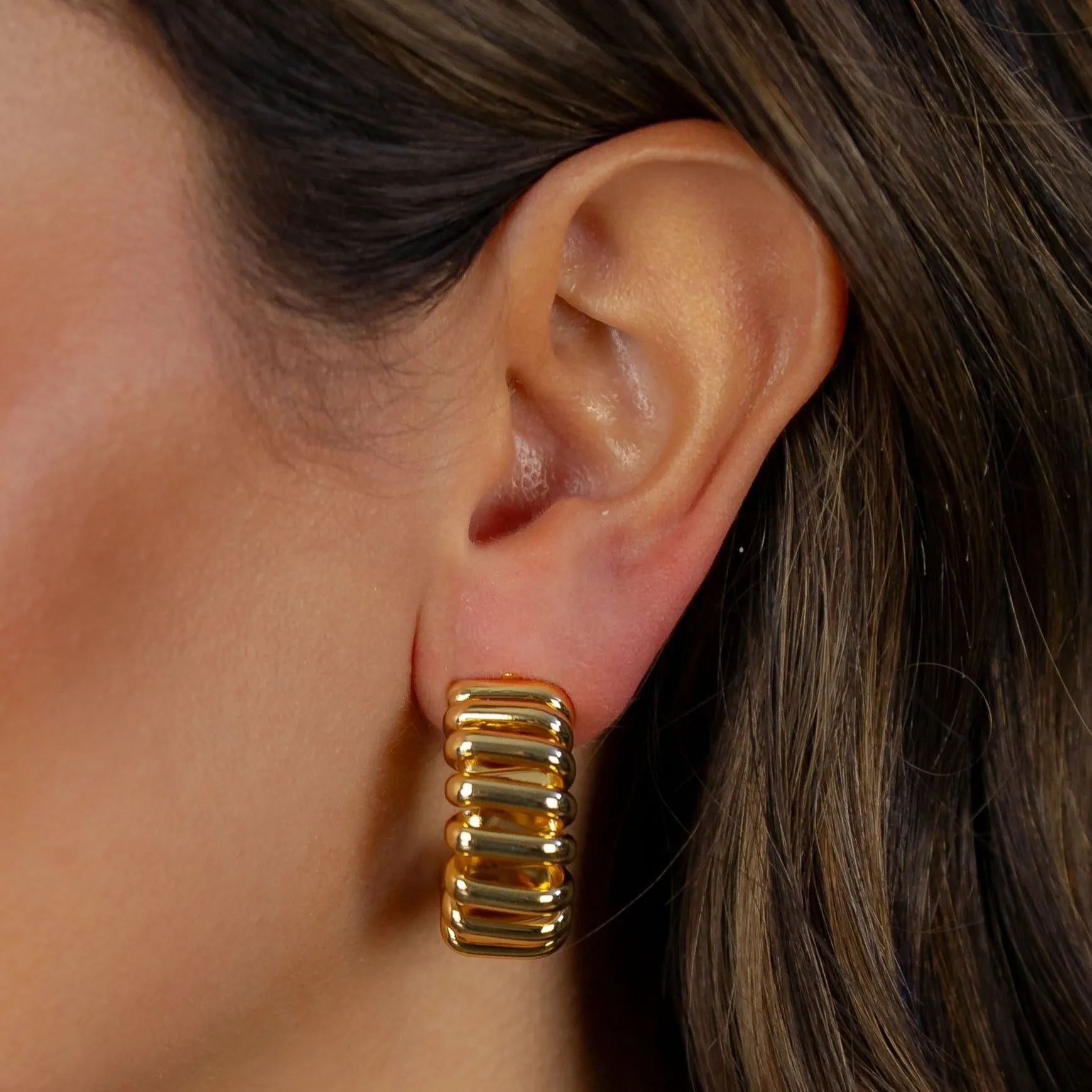 Accordion Hoop Earrings