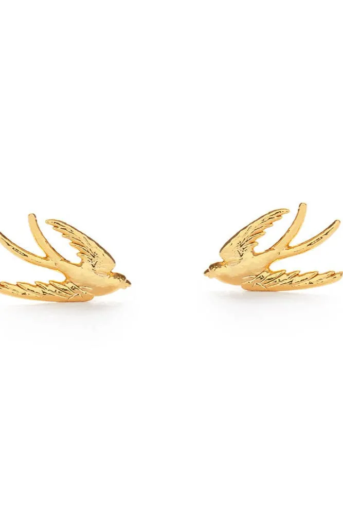 Amano Swallow Bird Stud Earrings