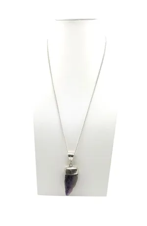 Amethyst Little Square Necklace