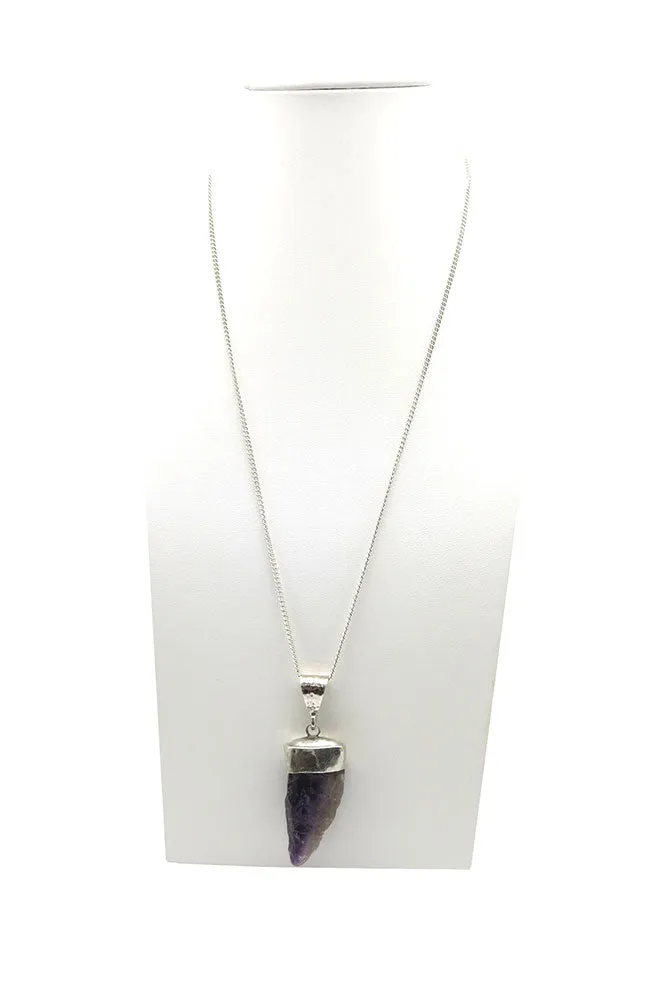 Amethyst Little Square Necklace