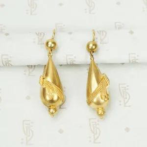 Antique Golden Drop Earrings