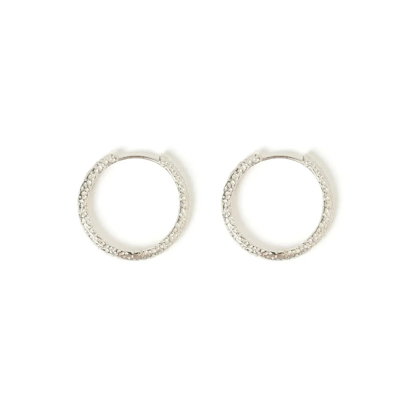 Arabella Silver Hoop Earrings