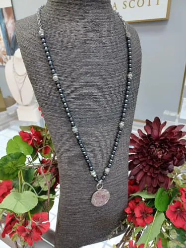 Assorted Hammered Circle Necklaces