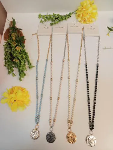 Assorted Hammered Circle Necklaces