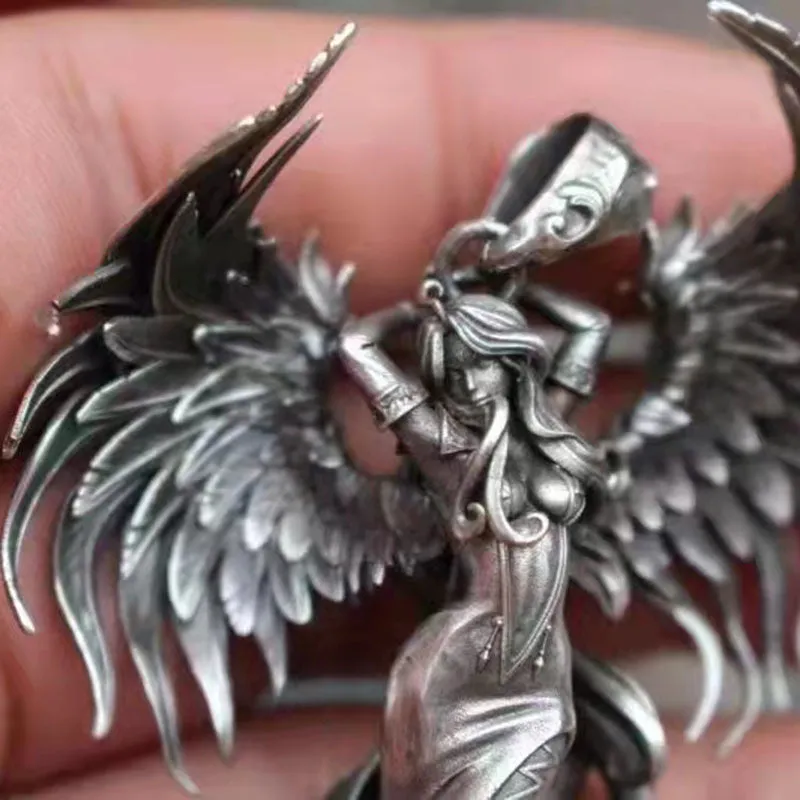 Aurora Fairy - Gothic Silver Pendant Necklace by The Nevermore
