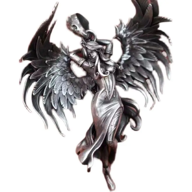 Aurora Fairy - Gothic Silver Pendant Necklace by The Nevermore