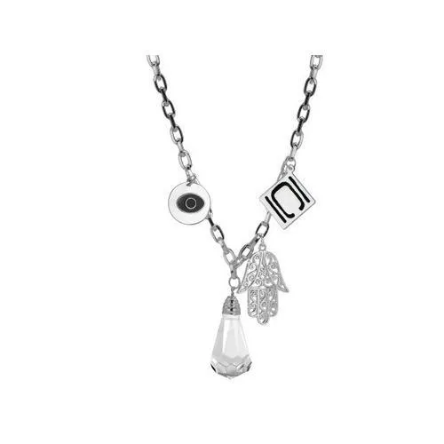 Authentic Nikki Chu Silver Cable Link Necklace With Charms ( Case of 1 )