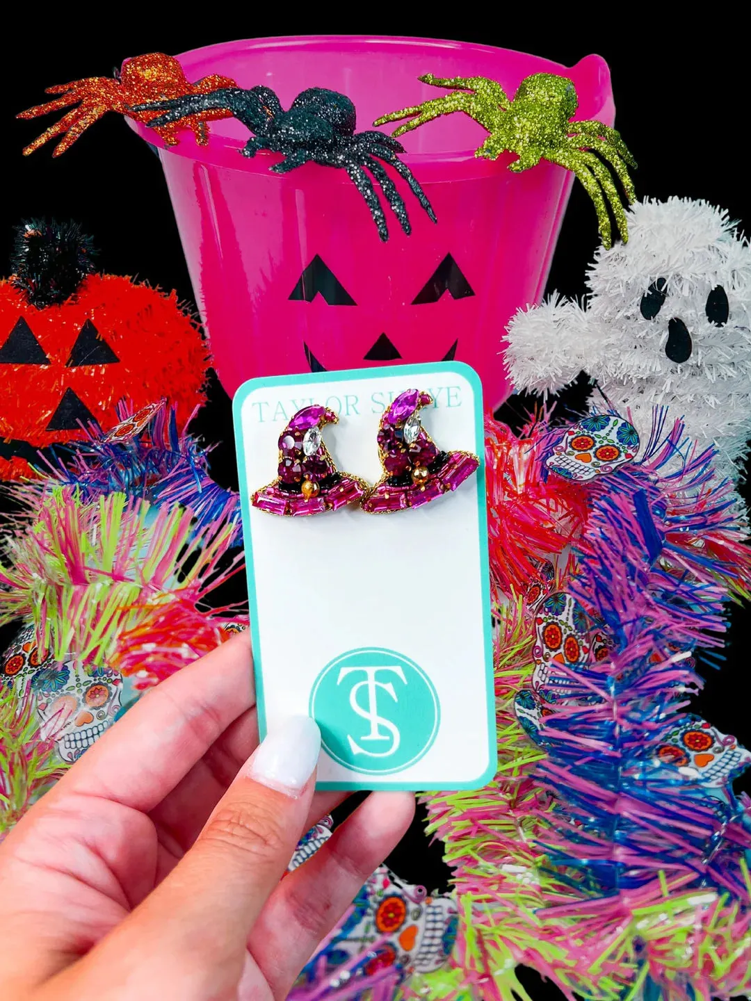 Beaded Witch Hat Studs
