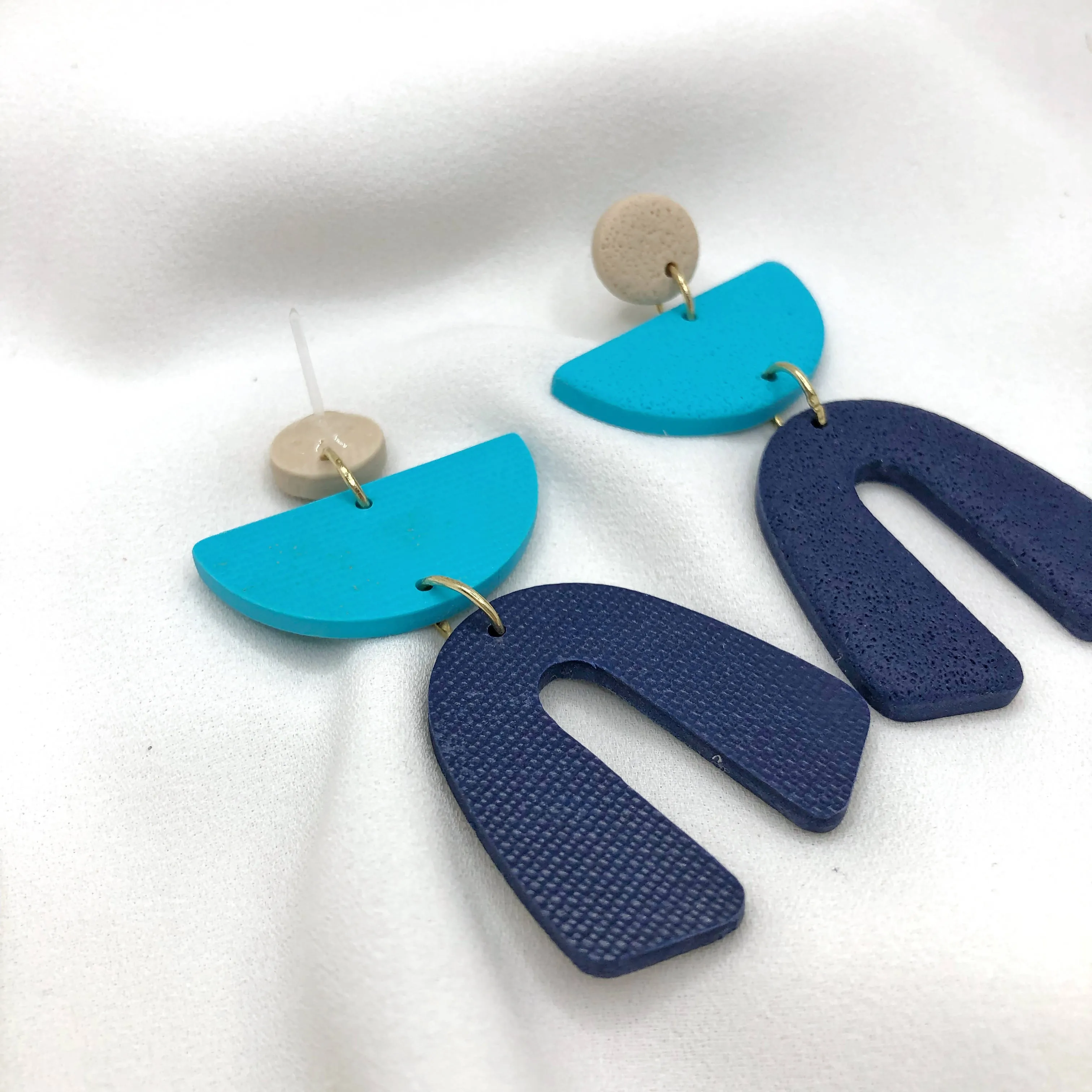 Blue Man Handmade Polymer Clay Earrings - Party Wear Earrings