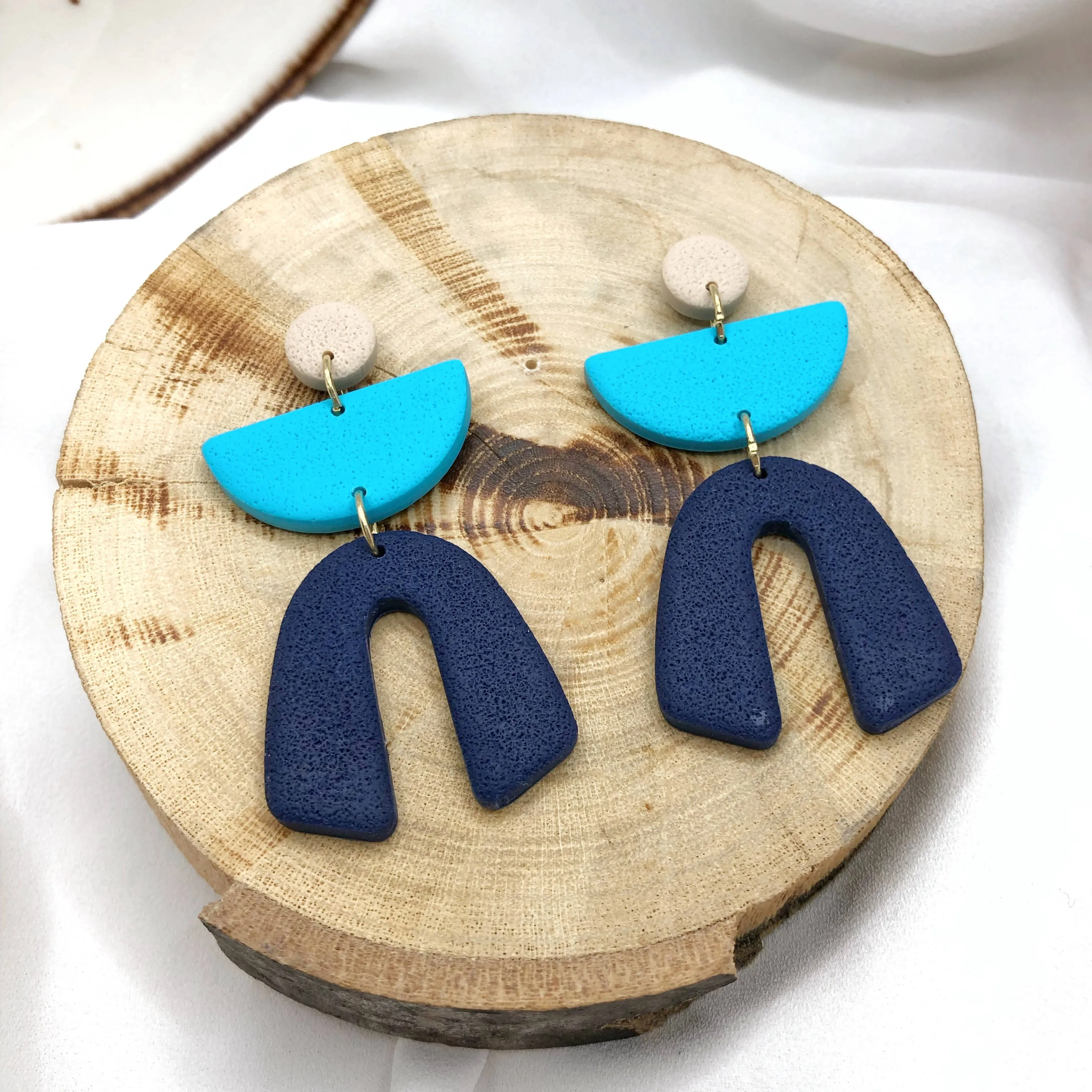 Blue Man Handmade Polymer Clay Earrings - Party Wear Earrings