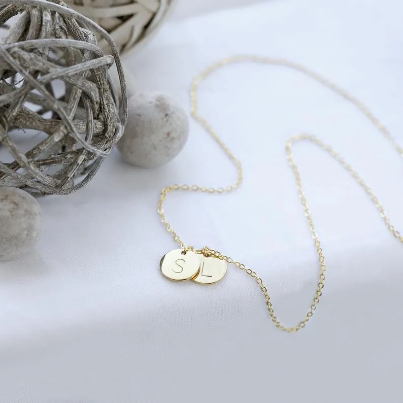 Bridesmaid Gift Personalized Bridesmaid Necklaces Initial Necklaces Monogram Jewelry