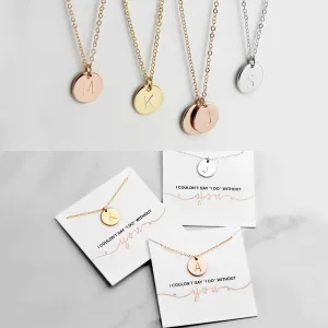 Bridesmaid Gift Personalized Bridesmaid Necklaces Initial Necklaces Monogram Jewelry