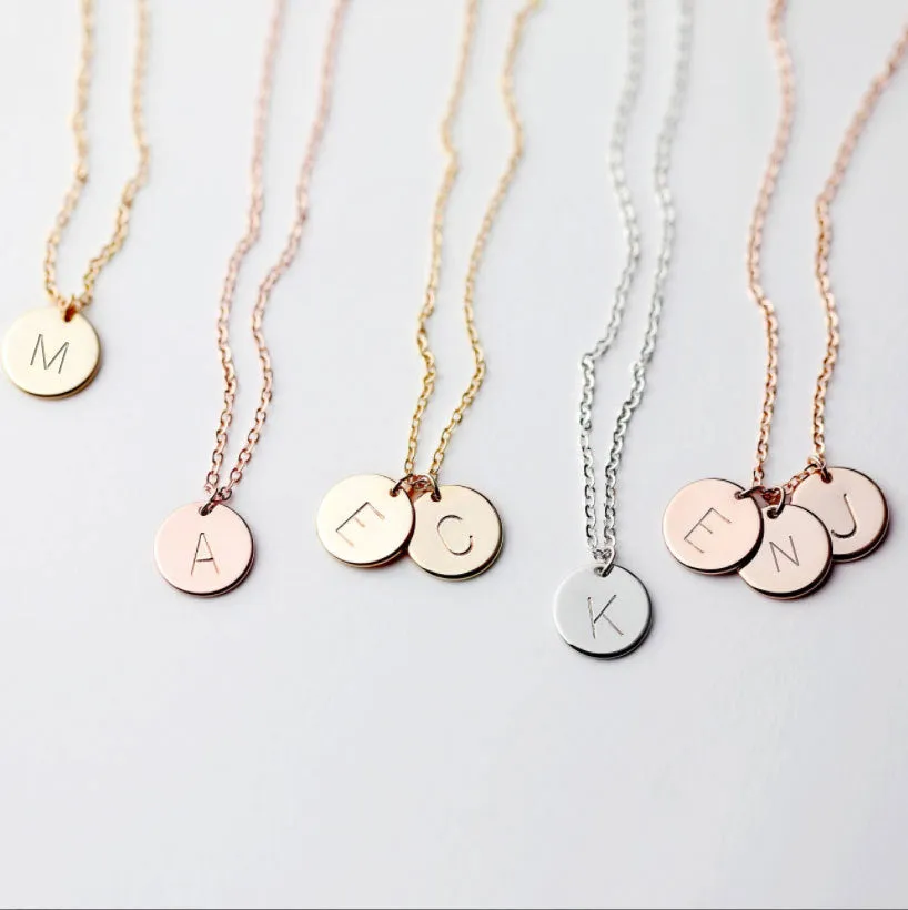 Bridesmaid Gift Personalized Bridesmaid Necklaces Initial Necklaces Monogram Jewelry