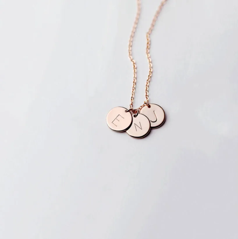 Bridesmaid Gift Personalized Bridesmaid Necklaces Initial Necklaces Monogram Jewelry